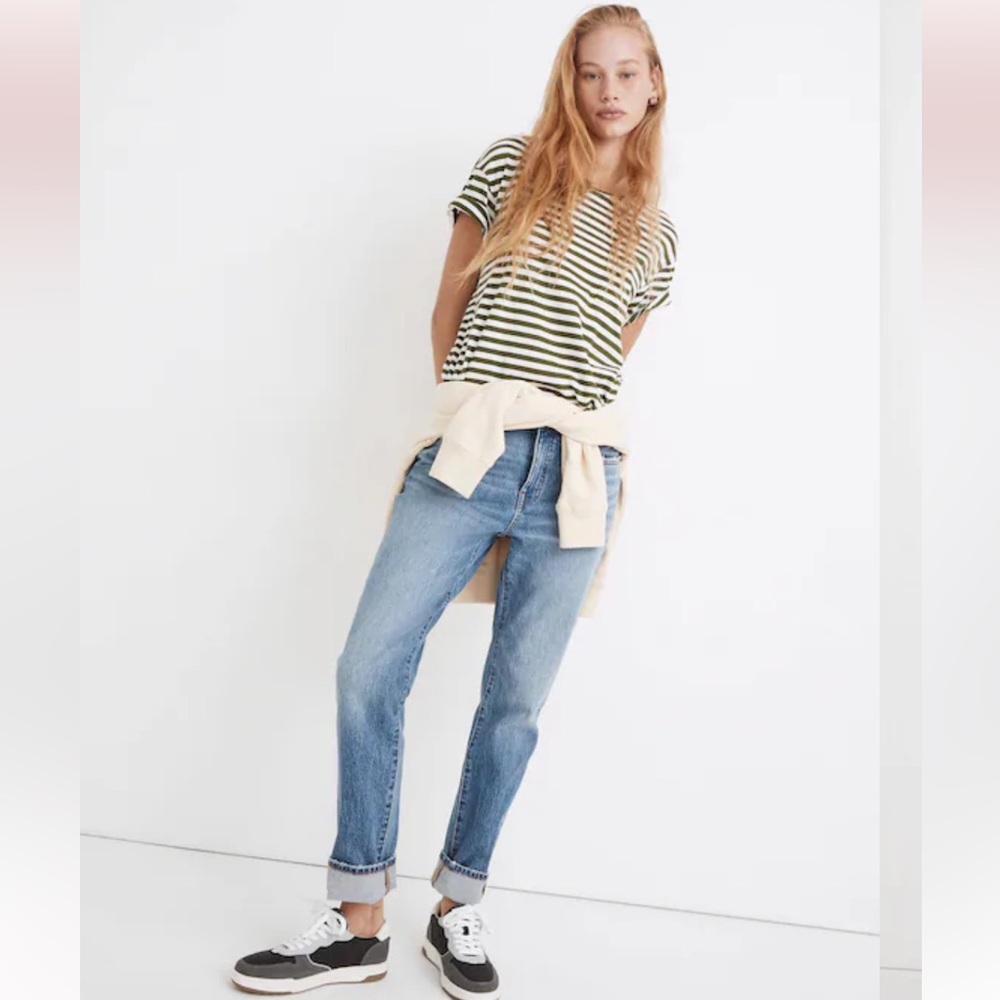 NWT Madewell Women's Straight Leg “Tomboy” Jeans in Light Blue